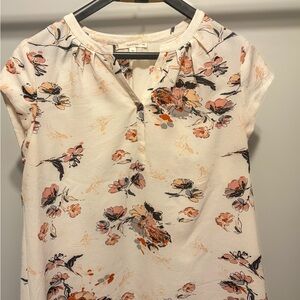 Fun 2 Fun Floral Blouse with Pink and Black Accents
